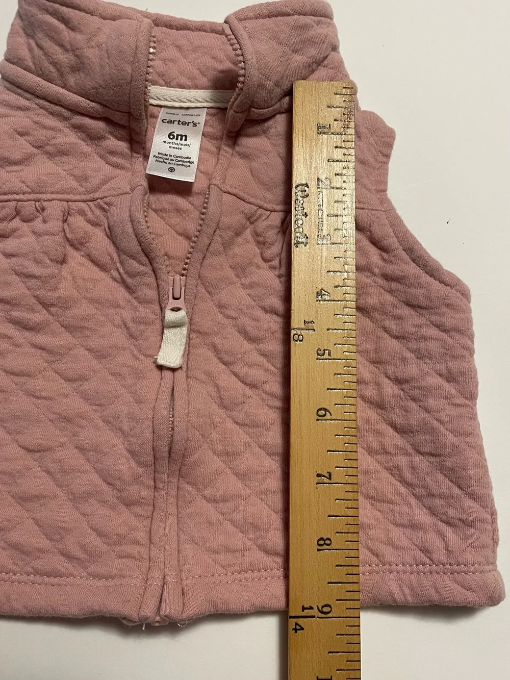 Lot 2 Baby Girls Jackets Carters Quilted & Chuya Striped Hoodie 6 mo